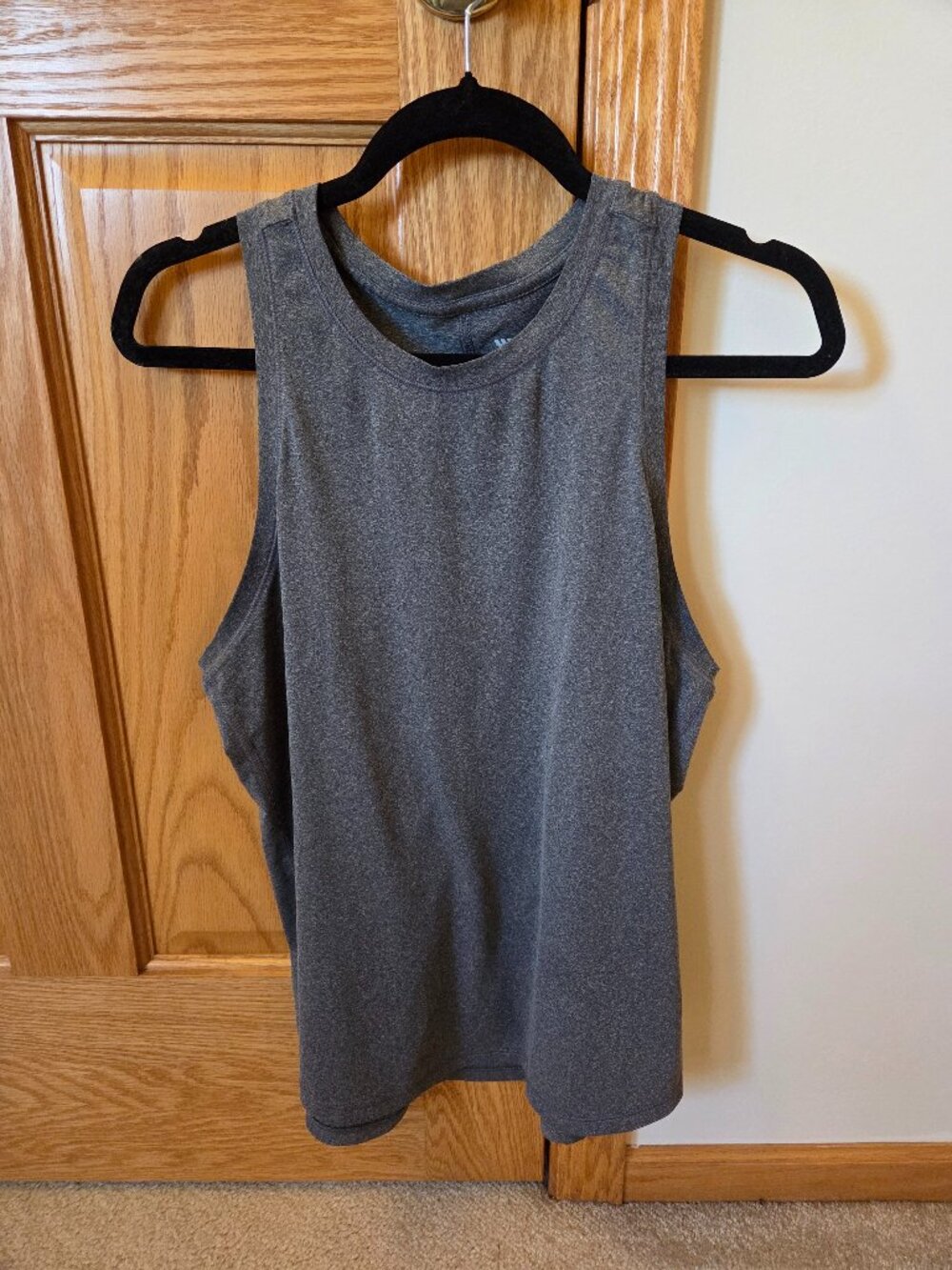 All in Motion gray racerback tank top